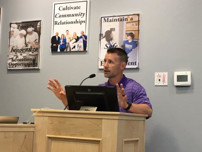 Clint Ashcraft is the new head football coach at Vilonia after serving six years as the athletic director at Conway High School. (Photo courtesy of Conway High School)